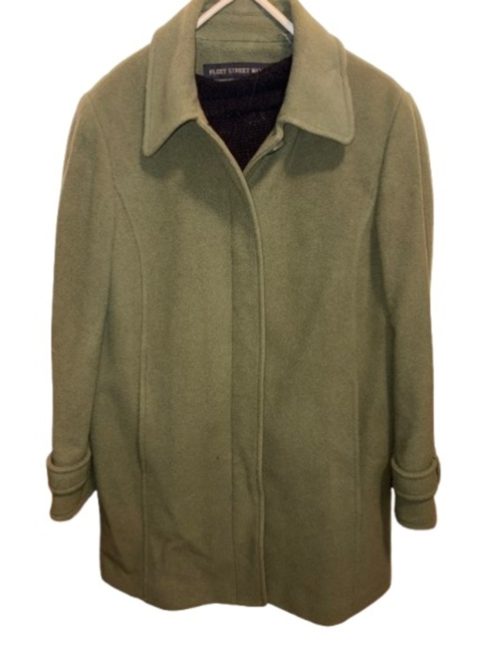 Fleet Street Wool Women's Olive Green Wool Coat size L